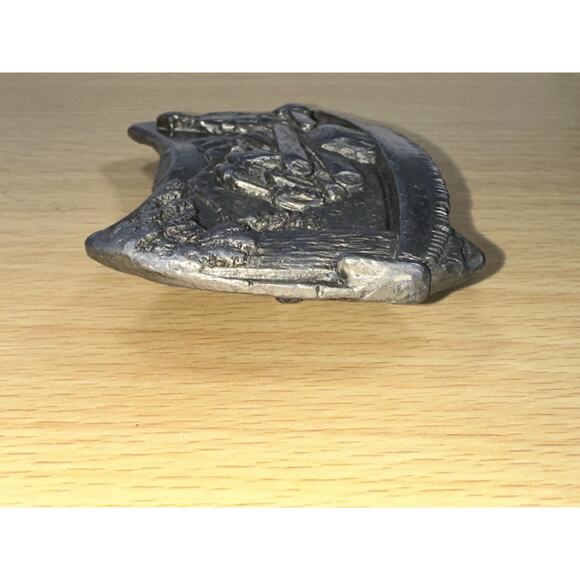 Vintage 1981 Bergamot Brass Works Lumberjack Logger Belt Buckle - Picture 4 of 8